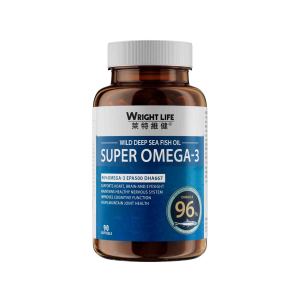 WRIGHT LIFE FOS Certification Peruvian Wild Anchovies Fish Oil High Puiry 96% Omega 3 1334mg (500mg EPA+667mg DHA)90 Softgels Supplement For Adult For Heart Cardiovascular Eye Brain Joint Health