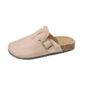 [Free Shipping] 2025 Summer New Thick-Soled Shoes for Outdoor Wear Height-Increasing Non-Slip Round-Toe Versatile Casual Retro Half-Closed-Toe Slippers