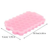Polocat 37 Grid Ice Cube Mold Reusable Silicone Ice Cube Mold BPA Free Ice Maker with Lids DIY Ice Cube Tray