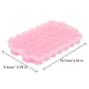 Polocat 37 Grid Ice Cube Mold Reusable Silicone Ice Cube Mold BPA Free Ice Maker with Lids DIY Ice Cube Tray