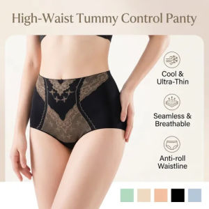 🔥HOT SALE【Shaping/Lifting】High Waist Shaping Ice Silk Underwear Women Casual Ice Silk Panties Seamless Lifting Panties Plus Size Breathable Antibacterial Underwear Women Panties
