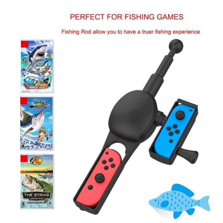 Narsta For Nintendo Switch Fishing Rod Fishing Star SWITCH Fishing Game  Accessories For Joy-con Controller Handle Storage