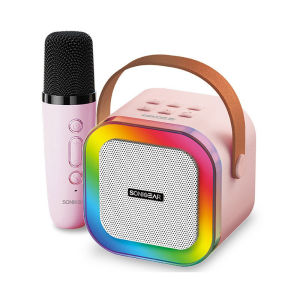 SonicGear IOX K200 Pink / White Portable Speaker Karaoke with Bluetooth Microphone