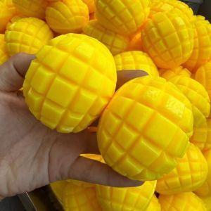 Mango Squishy Crunchy Stress Ball Squeeze Fidget Toy Handmade Squeeze Ball Buttery-Soft Feel Fidget Toy ASMR Sensory Toys for Adults