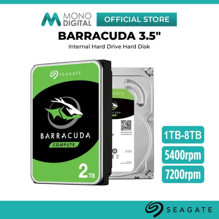 SEAGATE INT HDD BARRACUDA 3.5" SATA INTERNAL HARD DRIVE WITH 7200RPM / 5400RPM HARD DISK HARDDISK- 1TB / 2TB / 4TB / 8TB