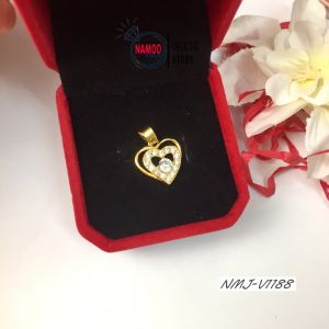 Dây Chuyền Nữ Cao Cấp V1188 Mặt Dây hình Trái Tim Đính Đá Đẹp