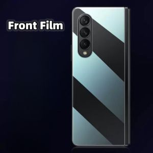 3 in 1 Hydrogel Film For Samsung Galaxy Z Fold 8 8 Ultra 7 6 5 4 3 5G HD Clear Front+Back+Inner Screen Protector Full Coverage For Samsung Z Fold 7 6 5 4 3 Soft Protective Film Not Glass