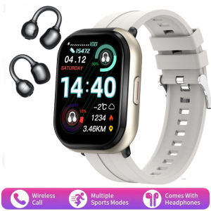 Smart Watch Earphone TWS 2 in 1 Wireless Bluetooth Call D12 Headset Music Playback Sport Fitness Tracker Earbuds Smartwatch