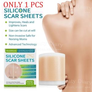 West&Month Silicone Scar Patch（4x1.5m）Remove Acne Burn Treatment Cover Tape Roll Waterproof