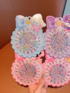 Sanrio Childrens Cartoon 3D Kuromi My Melody Bubble Stickers Cinnamoroll Girls Toy Nail Stickers