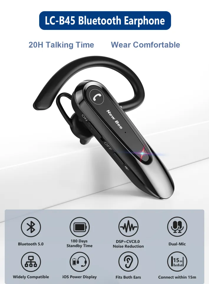 New Bee LC-B45 Bluetooth Earphones Noise Reduction