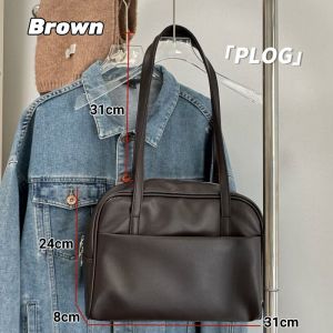 SG Gadget® Korean Styles Large Capacity Tote Bag Single Shoulder Bag Vintage Leather Underarm Bag