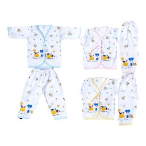 Baju Setelan Bayi Newborn Bordir Warna Full Print Lengan Panjang BIS