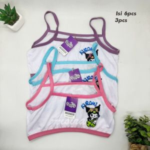 6pcs 3pcs Miniset Anak Perempuan Remaja Karakter Kuromi Usia 8 - 12 Tahun SD SMP Bahan Katun