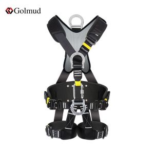 Five Point Full Body Safety Harness Kit With Rope For Climbing Rappelling Wind Power Electrician Aerial Work GD3648