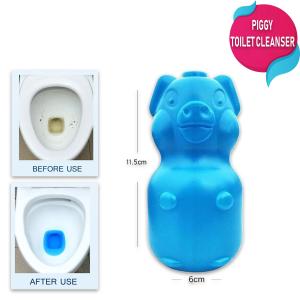 Piggy Blue Shaped Gel Toilet Cleaner Flush 1500 TIMES Piggy Blue Shape Cleanser KeiMav