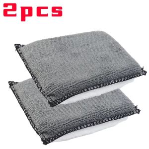 4PCS Double Sided Cleaning Sponges Ultra-fine Fiber Fluff Car Polishing Dusting Scratch-free Wash Maintenance Sponge Auto Accessories