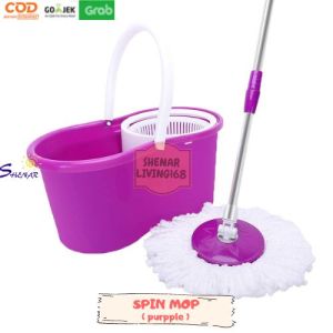 SPIN MOP Alat Pel Lantai Stainless/Kain pel/Kain pel Modern SHENAR