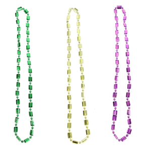 Stylish Metallic Mardi Gras Beads Necklaces Portable Accessory for Carnival Parades and Party Supplies Daily Use