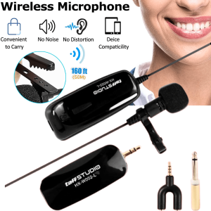 READY TaffSTUDIO Mic Mik Microphone Wireless clip on imam mesjid kabel suara jernih UHF HX W002 L