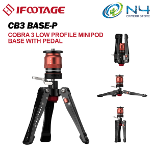 IFOOTAGE CB3 BASE-P Cobra 3 Low Profile Minipod Base with Pedal Pedal Locking Design Auto Locking Sleeve DSLR Camera