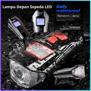TERLARIS PENGIRIMAN CEPAT COD TaffSPORT Lampu Depan Sepeda LED Klakson Speedometer LCD 1500 mAh/LAMPU sepeda super terang kelap kelip depan belakang gunung multifungsi / aksesoris sepeda murah mudah di pasang listring canggih