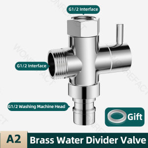 Bathroom Shower Head Diverter Valve Three-Way Switchable Valve Brass Diverter Valve Independent Switch Universal