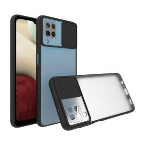 Samsung A12 / M12 SOFT CASE MACARON SLIDE CAMERA PLUS SLOT CARD HOLDER - PGC SHOP