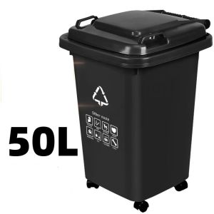 30/50/100/120L/240L/ Food/Commercial and Industrial Trash Cans Large Trash Cans Wheeled Trash Cans Plastic