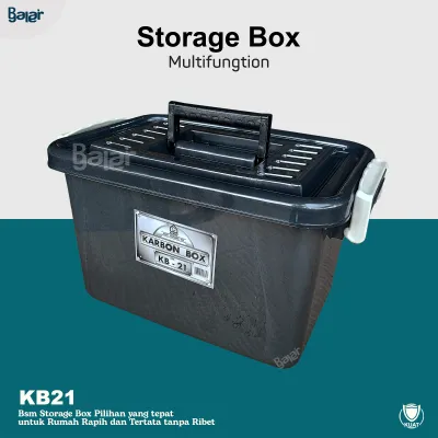 Box Kontainer Murah kb 21 Liter Penyimpanan Serbaguna Murah 15 Liter Kotak Hitam