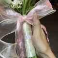 Hoa Cưới Cầm Tay Cô Dâu Hoa Vải Xốp HOA RUM CALLA LILY Trắng Hồng Giangpkc Phụ Kiện Cưới Giang. 