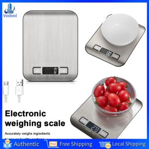 [Vodool Home Mall] Coffee Scale Precise Platform Scale Stainless Steel Electronic Weights Scales LCD Display Food Weighing Scale for Cooking Baking 1G Up To 10KG