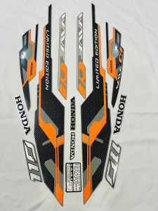 Bộ tem decal dán xe máy honda wave a wave anpha wave alpha phiên bản limited edition màu xám cam zin thái siêu đẹp