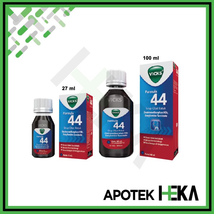 Vicks Formula 44 - Sirup Obat Batuk Tidak Berdahak, Bersin Alergi
