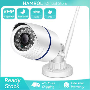 Hamrol 5MP IP Camera Wifi Waterproof Outdoor Wired Wireless 1080P CCTV IP Camera Audio Record Email Alert iCSee Xmeye Cloud