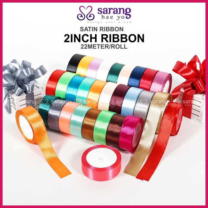 25Yds 1 Inch Satin Ribbon / Reben Hiasan Satin Hadiah Ribbon Gift Riben ...