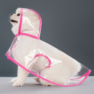 AIMAYAPET S/M/L/XL Pet Transparent Raincoat Adjustable Dog Waterproof Rainwear Soft PVC  Puppy Rain Poncho
