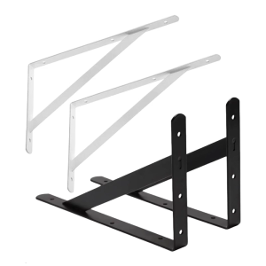 6Pcs Metal Floating Shelf Bracket Wall Mounted Table Stand Bracket Decorative Brackets Furniture Hardware