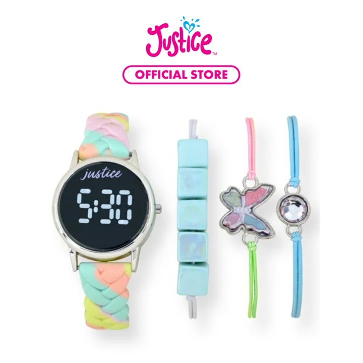 Butterfly Digital Wrist Watch For Girls Justice Watch With Strap