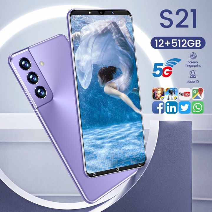 สมาร์ทโฟน Android S21 PRO 8 + 256GB wifi 5G โทรศัพท์มือถือ dual sim ...