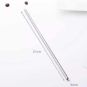 Ống Hút Inox 304 Có Ren Dài 21cm – Bền Đẹp Chống Gỉ – Thẳng & Cong