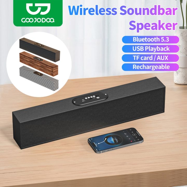 GOOJODOQ Wooden Design Big Wireless Speaker Bluetooth Speaker Wireless