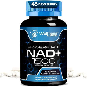 Wellness Labs RX NAD Supplement 100mg - Liposomal NAD+ Supplement with Resveratrol NAD Plus Boosting - Supports Cellu