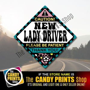 Special Edition - Series 02 : NEW LADY DRIVER MAGNETIC & VINYL (NON-MAGNETIC) CAR STICKERS