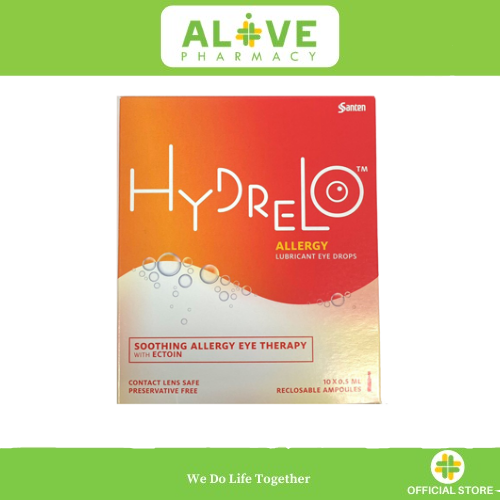 Hydrelo Allergy Lubricant Eye Drops with Ectoin 10x0.5ml | Lazada