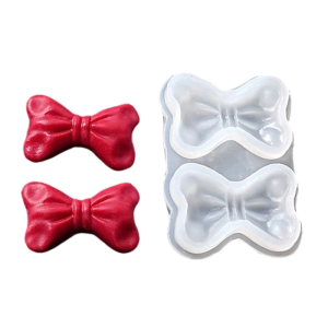 แม่พิมพ์ตกแต่งเค้กซิลิโคนรูปโบว์น่ารักเหมาะสำหรับงานหัตถกรรมและการอบปลอดภัยและทนทานสำหรับงานสร้างสรรค์