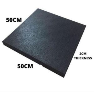 Rubber gym mats (6 Pieces Set) High Density EPDM Rubber Tile Mat With Connector 20mm Thickness Crossfit Gym Flooring