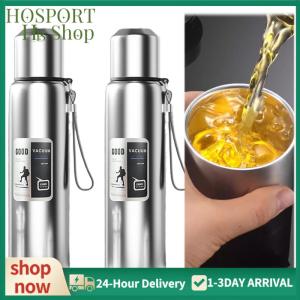 【HPS】 Leak-proof 600-1000ml Stainless Steel Thermal Food Jar with Handle Rope for Travel and Picnic