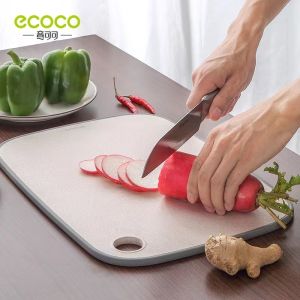 LODER ECOCO Cutting Board For Kitchen Natural Wheat Straw Double Side Use No Mold Fruit Vegetable Meat Chopping Block