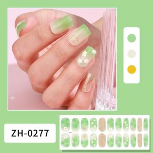 Gradient Full Nail Stickers Full Wrap Nail Art Stickers Self-Adhesive Nail Art Decal Strips for DIY Nail Art Decorations